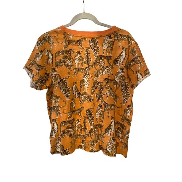 Maeve Anthropology Lion| Whimsical Animal Print T-shirt| Women's Size Small - Picture 4 of 5